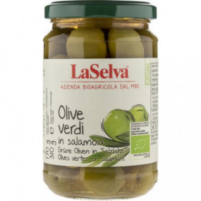 6 x LaSelva Bio Zelené olivy v soli, 310g