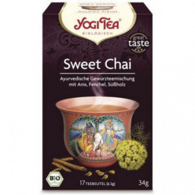 6 x Yogi Bio Anýzový čaj Sweet Chai, 17 pytlíků