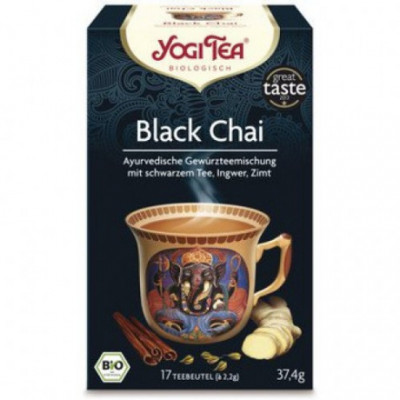 6 x Yogi Bio Černý čaj Black Chai, 17 pytlíků