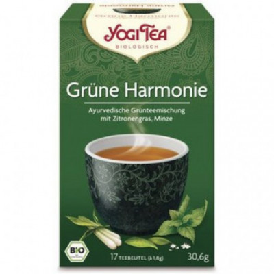 6 x Yogi Bio Zelený čaj Harmonie, 17 pytlíků