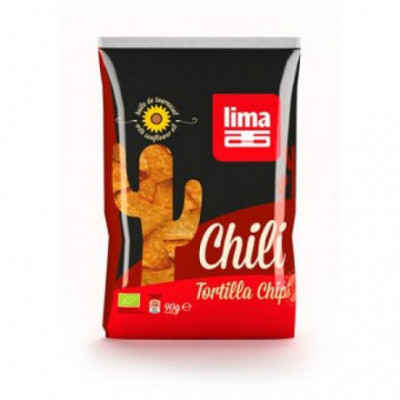 12 x Lima Bio Chipsy Tortilla s Chilli, 90g