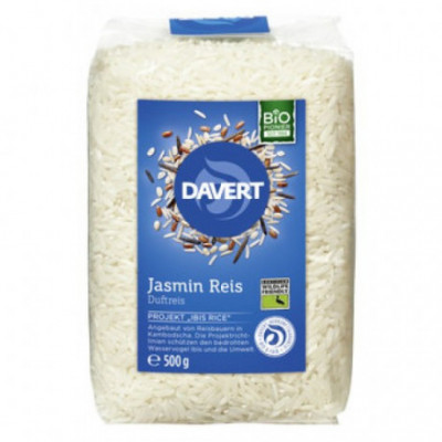 8 x Davert Bio Jasmínová rýže loupaná, 500g