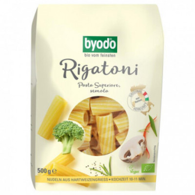 12 x Byodo Bio Rigatoni z tvrdé pšenice, 500g