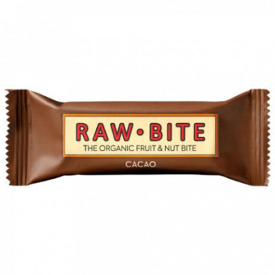 12 x Rawbite Bio Raw tyčinka s kakaem, 50g