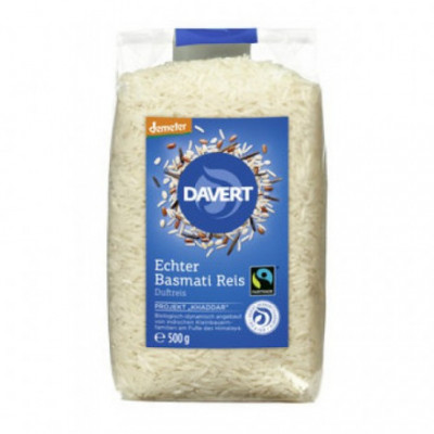 8 x Davert Bio Rýže Basmati loupaná, 500g