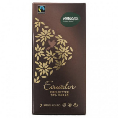 10 x Naturata Bio Hořká čokoláda Ecuador 70%,100g