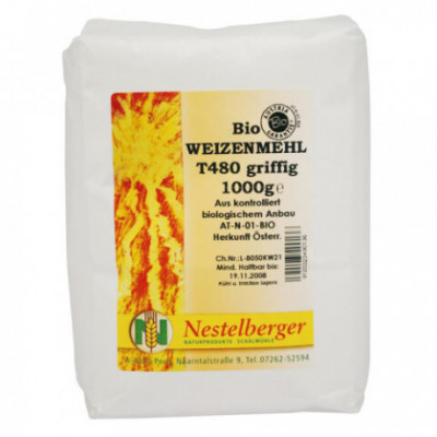 Nestelberger Bio pšeničná mouka T480 hrubá, 1kg