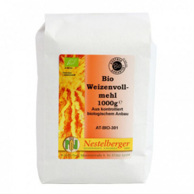 Nestelberger Bio pšeničná mouka celozrnná jemná, 1kg