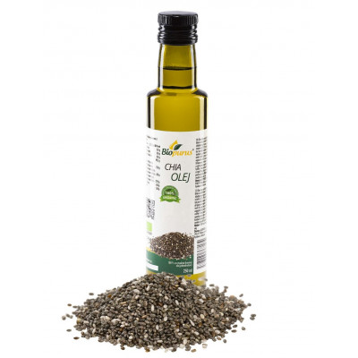 Chia olej 100% panenský BIO 250 ml Biopurus AKCE-EXPIRACE