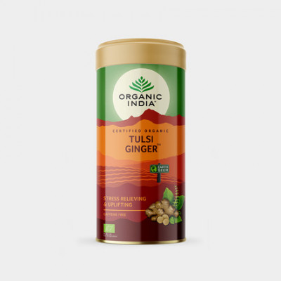 Tulsi Ginger BIO, plech 100 g Organic India