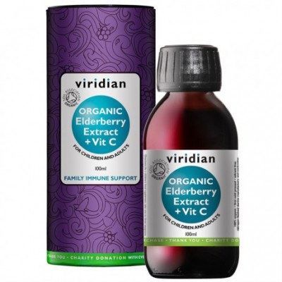 Elderberry Extract + Vitamin C 100ml Organic Viridian