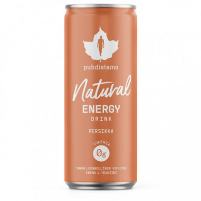 Natural Energy Drink 330ml peach (Energetický nápoj -...