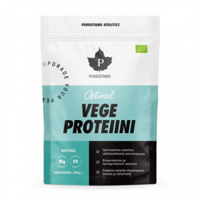 Optimal Vegan Protein BIO 600g natural Puhdistamo