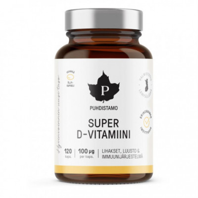 Super Vitamin D 4000iu 120 kapslí Puhdistamo