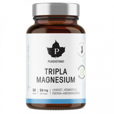 Triple Magnesium 60 kapslí (Hořčík) Puhdistamo