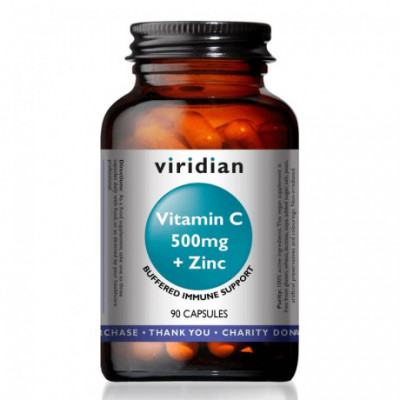 Vitamin C 500mg + Zinc 90 kapslí Viridian