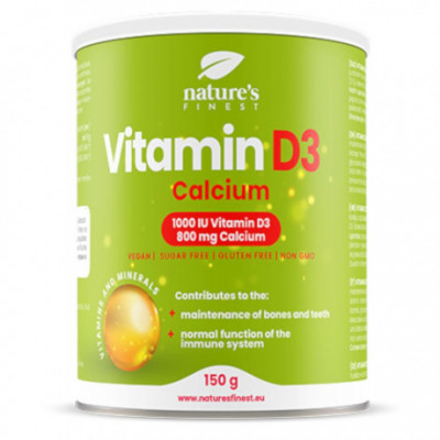 Vitamin D3 1000iu + Calcium 800mg 150g (Vitamín D3 +...