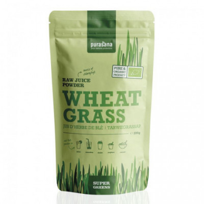 Wheat Grass Raw Juice Powder BIO 200g (Zelená pšenice)...