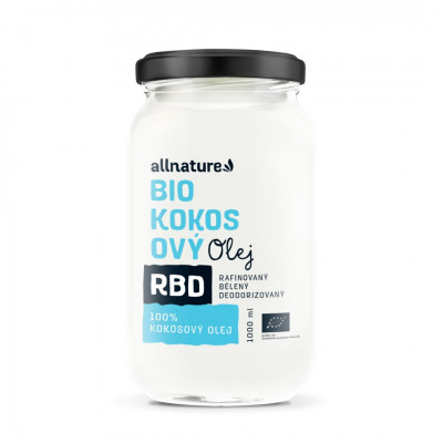 RBD Kokosový olej BIO - bez vůně 1000 ml ALLNATURE