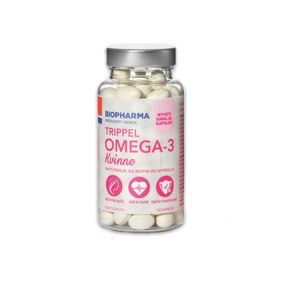 Trippel Omega 3 pro ženy - 120 kapslí BIOPHARMA