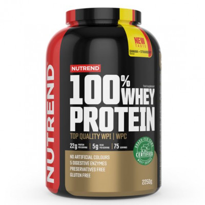 100% Whey Protein 2,25kg banán jahoda Nutrend