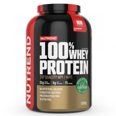 100% Whey Protein 2,25kg NEW jahoda