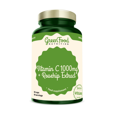 Vitamin C 1000 + Extrakt ze šípků 60 kapslí GREENFOOD...
