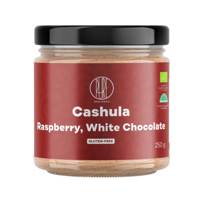 PURE CASHULA - Kešu krém s malinami a bílou čokoládou BIO...