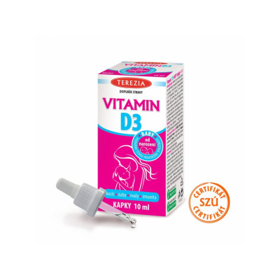 Vitamin D3 400 IU kapky, 10 ml TEREZIA