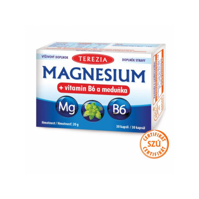 MAGNESIUM + vitamin B6 a meduňka, 30 kapslí TEREZIA