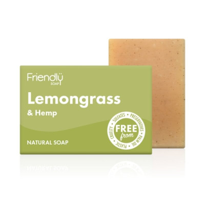 Přírodní mýdlo - citronová tráva a konopí 95 g FRIENDLY SOAP
