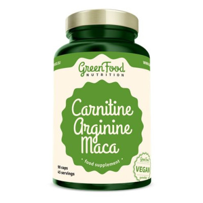 Carnitin+Arginin+Maca 90 kapslí GREENFOOD NUTRITION