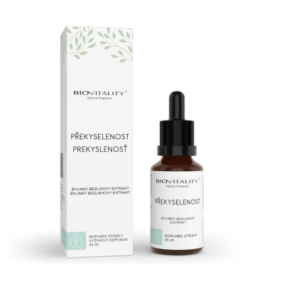 PŘEKYSELENÍ bezlihová tinktura 25 ml BIOVITALITY GREEN IDEA