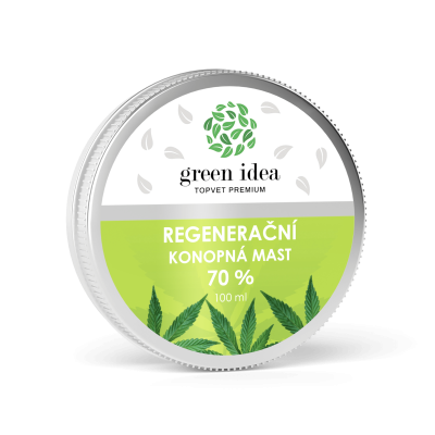 GREEN IDEA Konopná regenerační mast 70 % 100ml