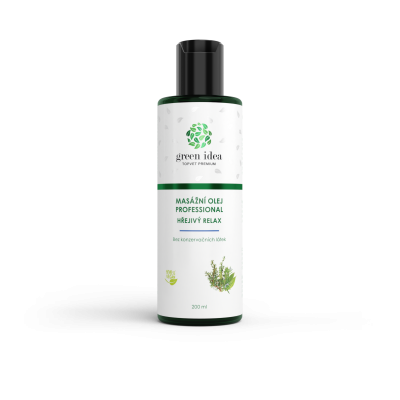 Hřejivý relax - masážní olej 200ml Topvet GREEN IDEA