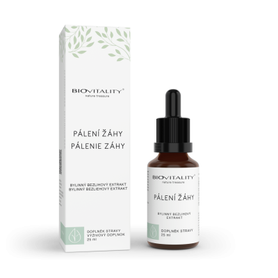 PÁLENÍ ŽÁHY bezlihová tinktura 25 ml BIOVITALITY GREEN IDEA