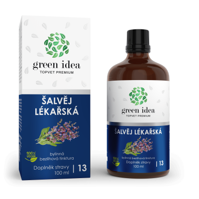 ŠALVĚJ LÉKAŘSKÁ - BEZLIHOVÁ TINKTURA 100 ml Topvet GREEN...