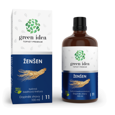 ŽENŠEN - BEZLIHOVÁ TINKTURA 100 ml Topvet GREEN IDEA