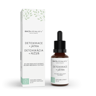 DETOXIKACE + JÁTRA BEZLIHOVÁ TINKTURA - KAPKY 25 ml...