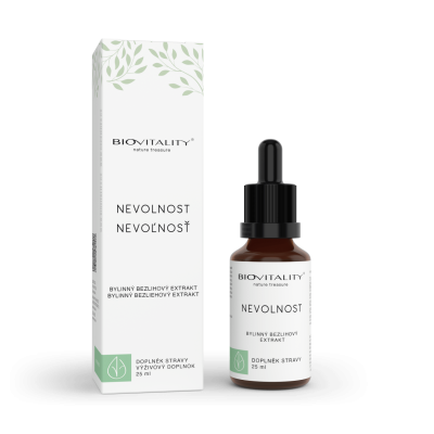 NEVOLNOST BEZLIHOVÁ TINKTURA - KAPKY 25 ml BIOVITALITY...