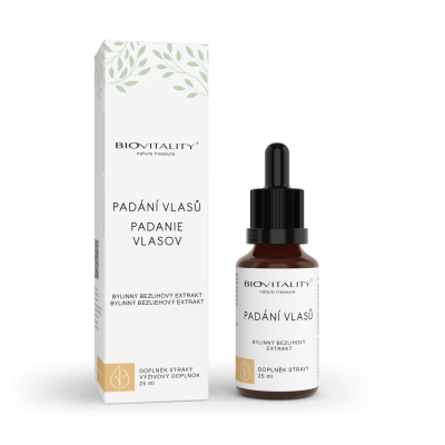 PADÁNÍ VLASŮ BEZLIHOVÁ TINKTURA - KAPKY 25 ml BIOVITALITY...