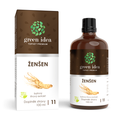 ŽENŠEN TINKTURA - KAPKY 100 ml Topvet GREEN IDEA