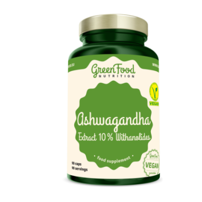 Ashwagandha Extract 90 kapslí GREENFOOD NUTRITION