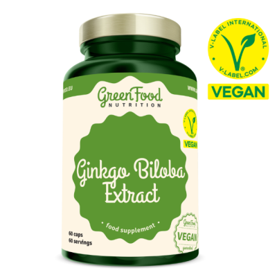 Ginkgo biloba extract 60 kapslí GREENFOOD NUTRITION