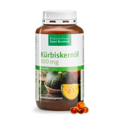 KÜRBISKERNÖL - Dýňový olej 500 mg 400 kps. SANCT BERNHARD