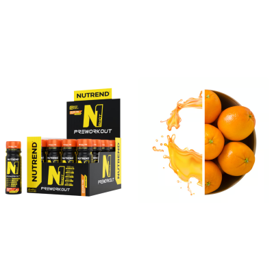 N1 shot ( Pre-workout v shotu ) - orange fire 20 x 60 ml...