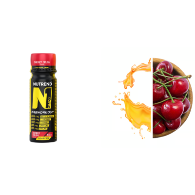 N1 shot ( Pre-workout v shotu ) - cherry crush 20 ml NUTREND