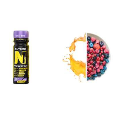 N1 shot ( Pre-workout v shotu ) - forest burst 20 ml NUTREND