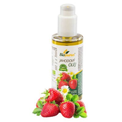 Jahodový olej s pumpičkou 100 ml Biopurus