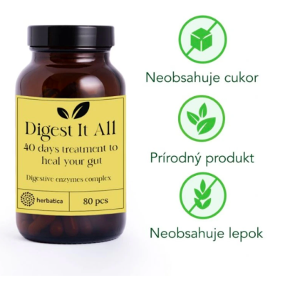 KOMPLEX TRÁVICÍCH ENZYMŮ - Digest it all - 80 veganských...